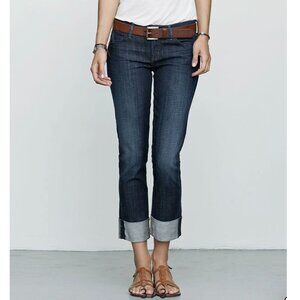 Citizens of Humanity Dani Cropped Straight Leg Dark Wash Cuffed Denim Jeans 25